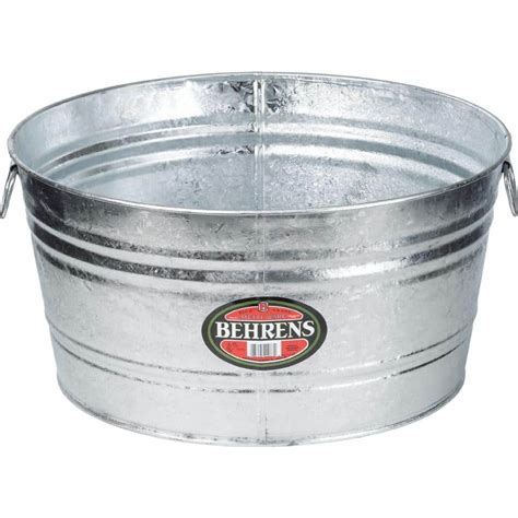 Behrens 15 Gal. Hot Dipped Steel Round Tub-2X - The Home Depot