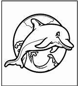 Dolphin Sunset Coloring Pages sketch template