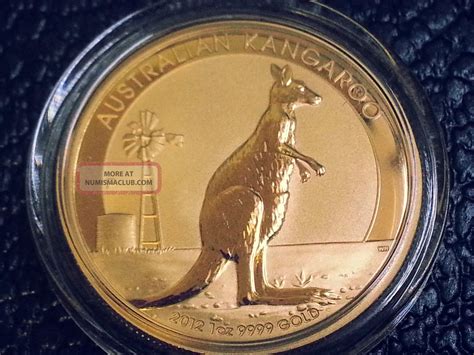 2012 1oz. 9999 Gold Australian Kangaroo Coin Slg329.