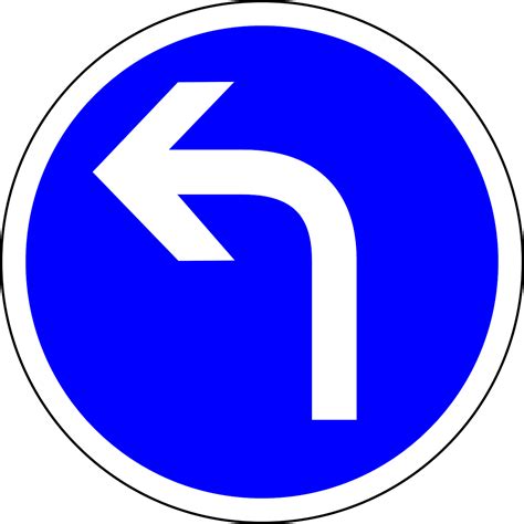 Download Traffic Sign, Turn Ahead, Turn Left. Royalty-Free Vector ...