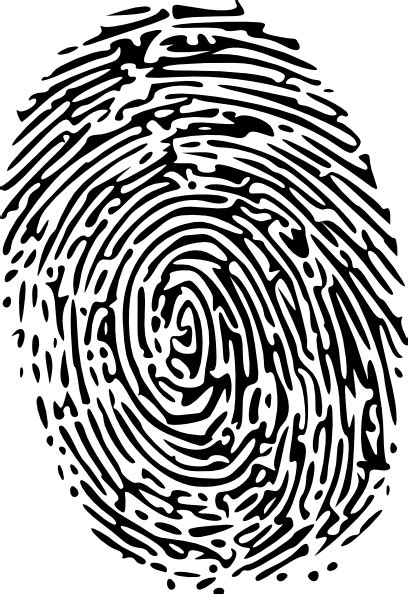 Cartoon Fingerprint Clipart