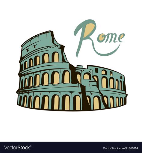 Rome colosseum Royalty Free Vector Image - VectorStock