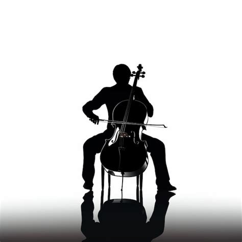 Premium AI Image | a man playing a violin in a white background with a violin on the back.