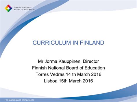 curriculum in finland