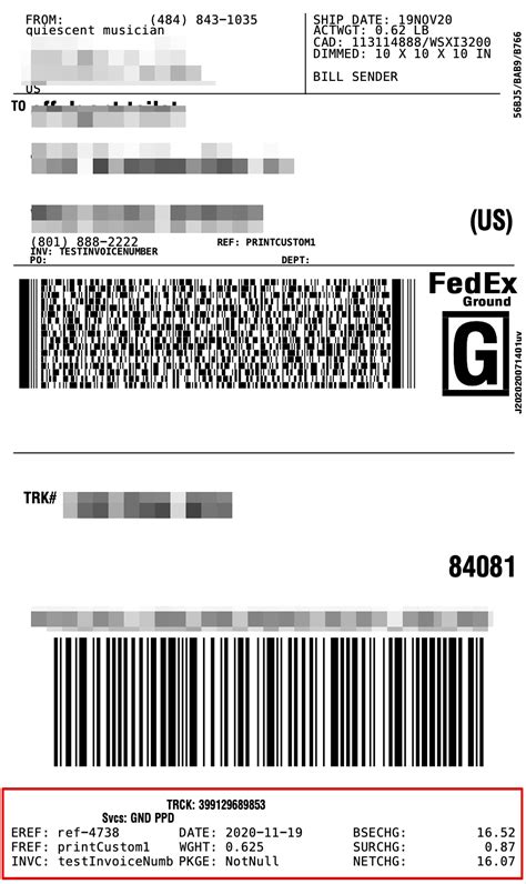 Fedex Ground Label