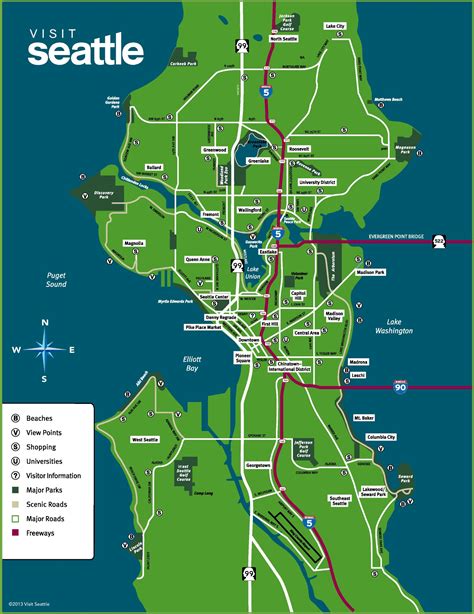 Printable Seattle City Map | Printable Map of The United States