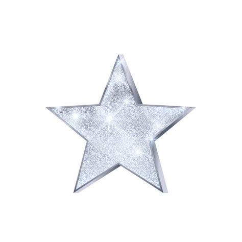 Silver Star. Christmas Decoration. Luxury and Glamour Glossy Star ...