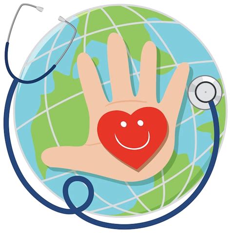 Free Vector | Earth globe with stethoscope