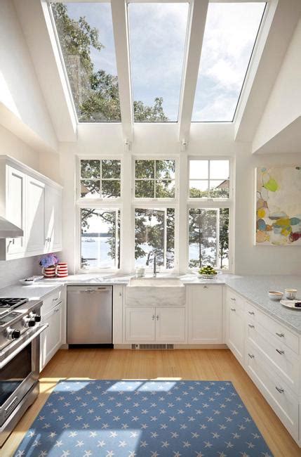 Modern Skylights, Window Designs Visually Stretching Small Kitchens