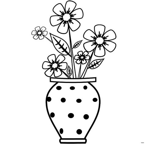 Flower Pot Drawing at GetDrawings | Free download