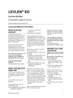 Levlen ED CMI - Medsafe / levlen-ed-cmi-medsafe.pdf / PDF4PRO