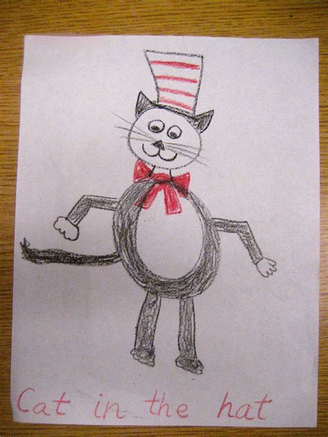 Cat and the Hat guided drawing | Dr seuss crafts, Kindergarten kids ...