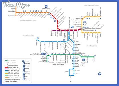 Los Angeles Subway Map - ToursMaps.com