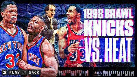 1998 Knicks-Heat Brawl | Jeff Van Gundy vs. Alonzo Mourning’s Leg - YouTube