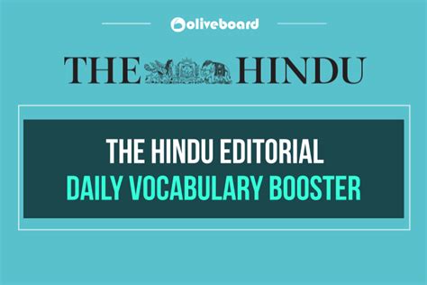 The Hindu Editorial Daily Vocabulary Booster 31 July 2019 - Oliveboard