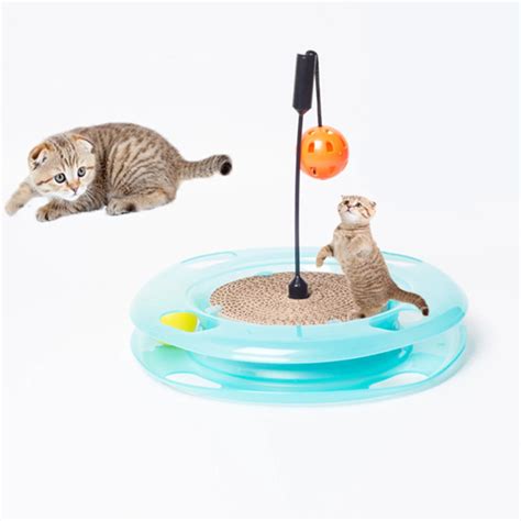 Cat Toys Interactive With Bells Elastic Play Toy Balls Plus 3 Toys In 1 ...