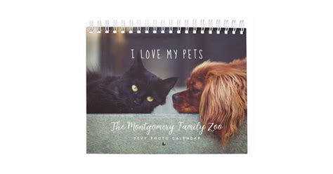 Personalized Pet Lovers 2023 Photo Calendar | Zazzle