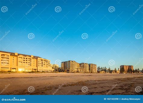 Glenelg beach hotels stock photo. Image of destination - 102143398