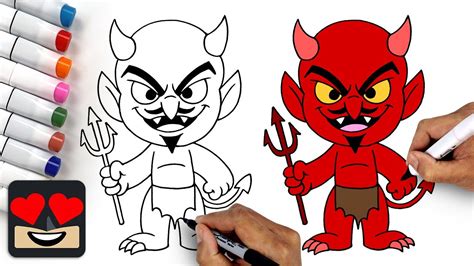 Cómo dibujar un diablo | Tutorial de dibujo de Halloween