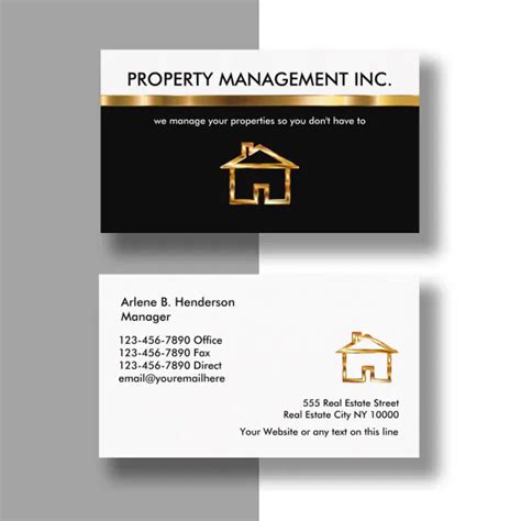 Classy Property Management Business Cards | Zazzle