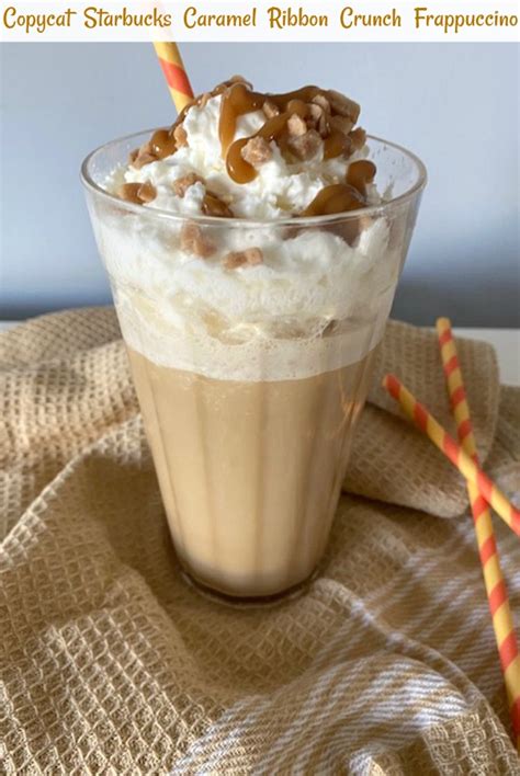 How To Make Starbucks Caramel Ribbon Crunch Frappuccino Recipe | Besto Blog