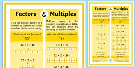 Factors And Multiples