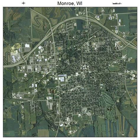 Aerial Photography Map of Monroe, WI Wisconsin