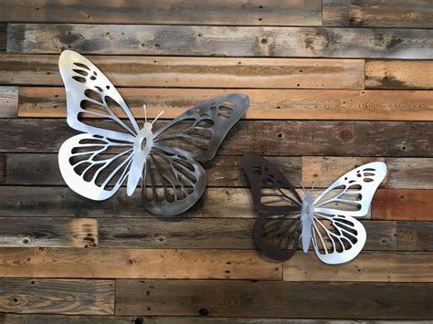 Butterfly Metal Wall Art (Set of 2) | Metal butterfly wall art, Metal ...