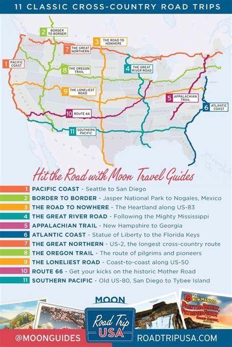 Road Trip USA's 11 Cross-Country Road Trip Routes. Moon's Road Trip USA ...