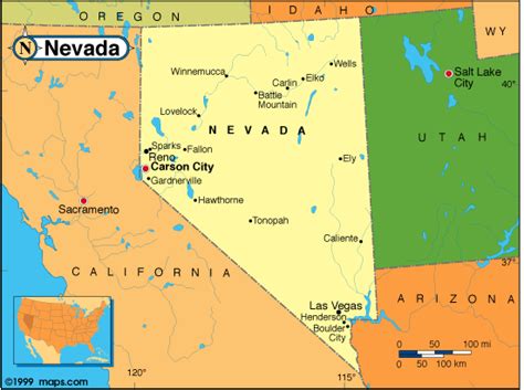 Minden Nevada Map - United States