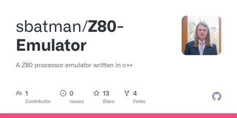 GitHub - sbatman/Z80-Emulator: A Z80 processor emulator written in c++