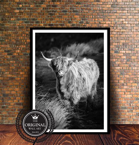 Buffalo print black & white poster black and white buffalo | Etsy