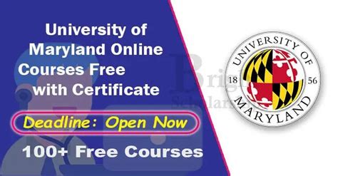 University of Maryland Online Courses Free 2023 with Certificate