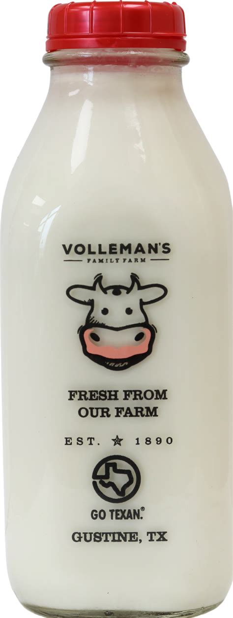 Volleman's Family Farm - Milk in glass bottles from a local Texan family