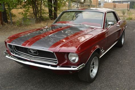 1968 Ford Mustang Luxury 40,080 Miles Red Sport Coupe 302 V8 Roller ...