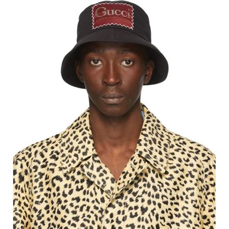 Gucci - Black 'Whatever The Season' Bucket Hat | Bucket hat, Outfits with hats, Gucci black