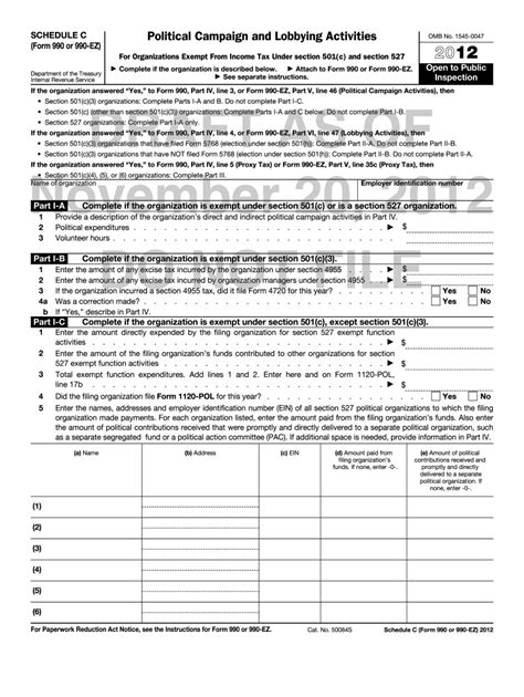 Printable Schedule C Form