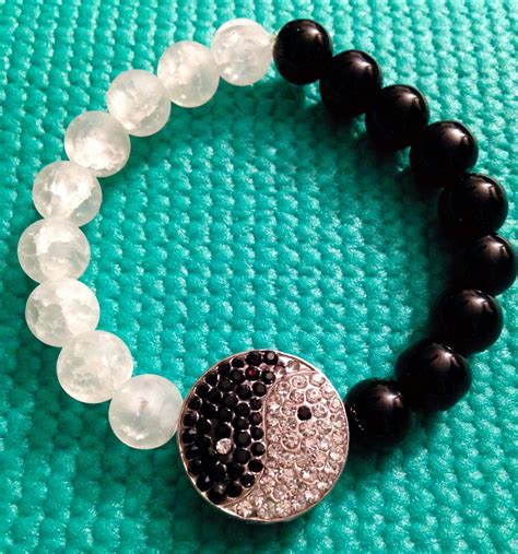 Yin Yang Bracelet Yin Yang Jewelry Amulet Gemstone Jewelry | Etsy