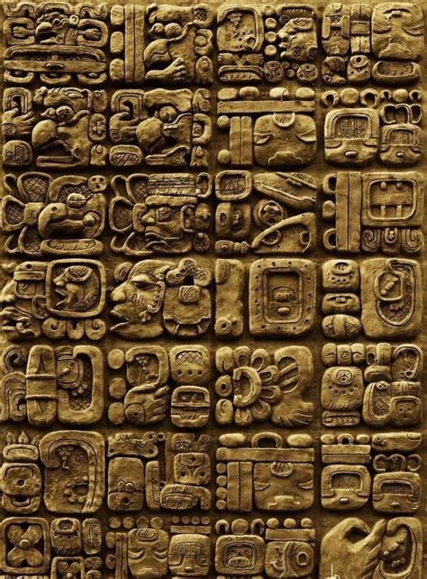 Glifos Mayas en Palenque, México. | Arte maya, Glifos mayas, Arte precolombino