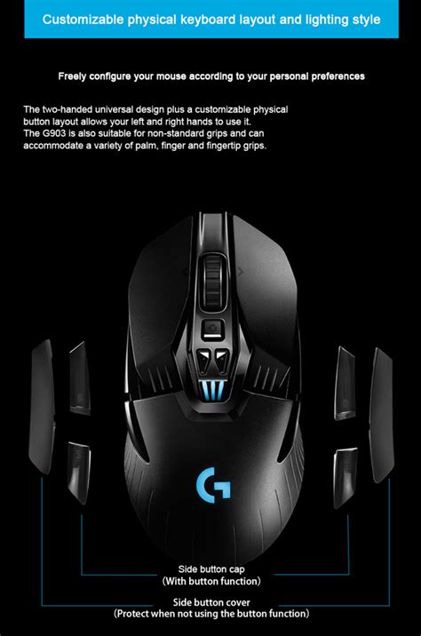 Logitech G903 Wireless Gaming Mouse Black