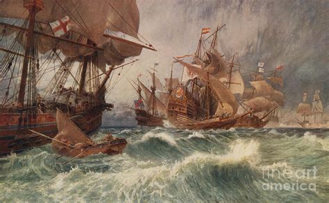 The Spanish Armada Painting by English School