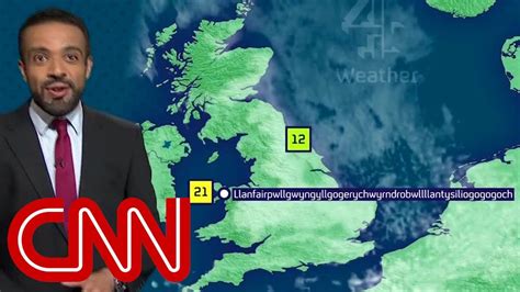 Weatherman nails town's super long name - YouTube