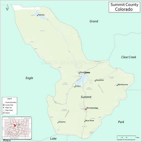 Map of Summit County, Colorado - Where is Located, Cities, Population ...