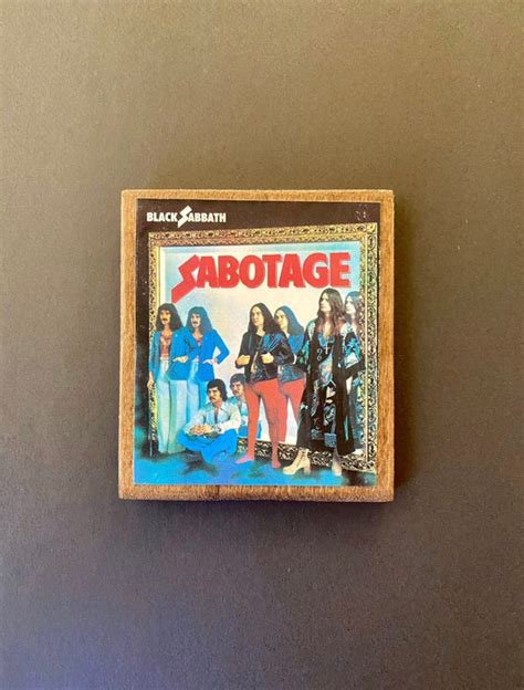 Black Sabbath Sabotage Album Cover Wooden Magnet Rock | Etsy