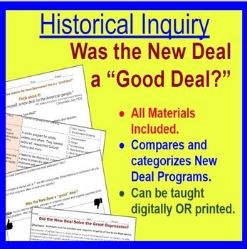 US History Lesson: Effects of the New Deal by Resource Roost | TPT