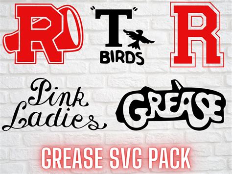 Grease SVG Pack T Birds Pink Ladies Rydell High for use | Etsy