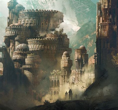 Desert Fort by Ivan Laliashvili | Fantasy art landscapes, Fantasy concept art, Fantasy landscape