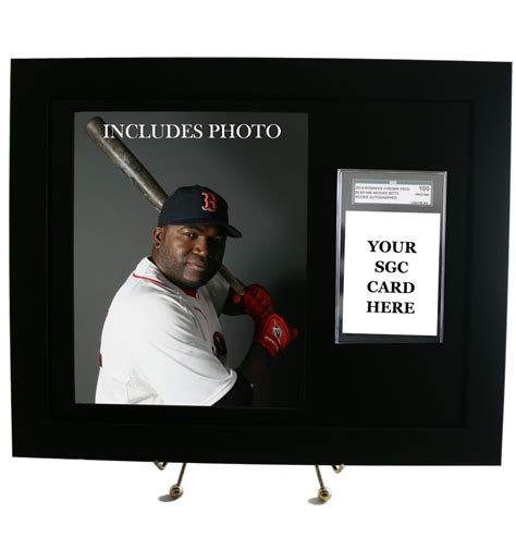 Sports Card Frame for YOUR SGC David Ortiz Graded Card-Black Design (I