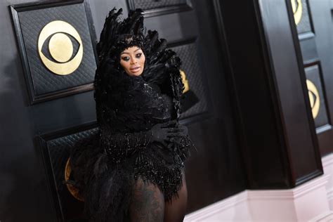 Blac Chyna Gets Dramatic in Feathered Bodysuit at Grammy Awards 023 – Footwear News