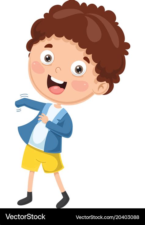 Kid wearing clothes Royalty Free Vector Image - VectorStock